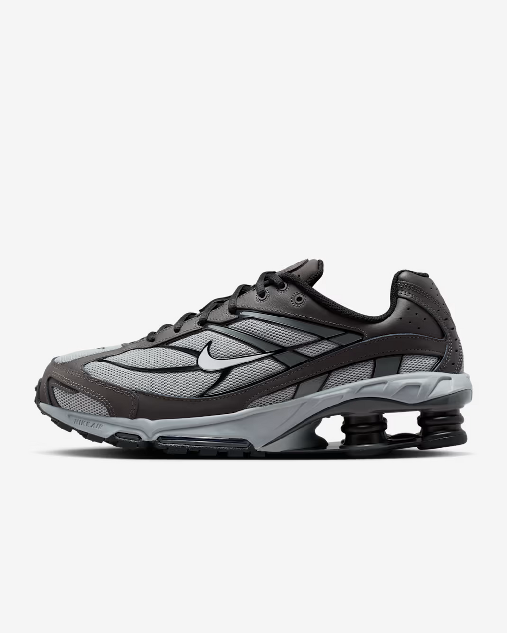 IO4296-001 Nike Shox R4 Ride 2 Light Smoke Grey Medium Ash Black (Men's)