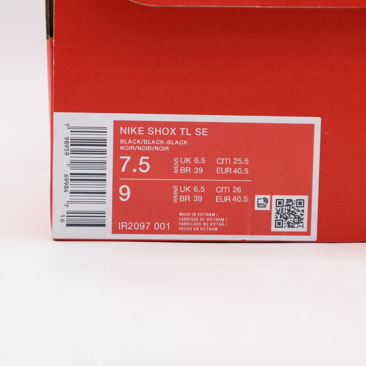 IR2097-001 Nike Shox TL SE Triple Black (Men's)