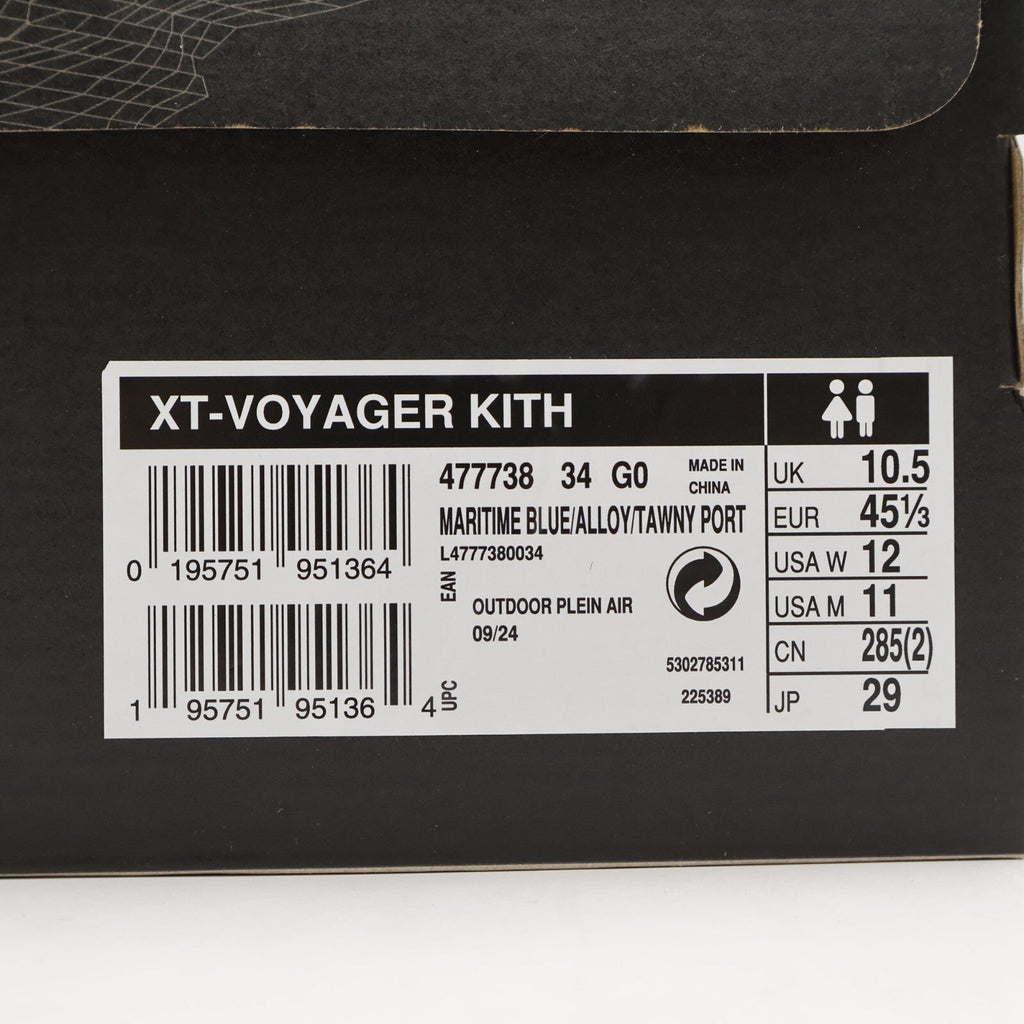 L47773800 KITH Salomon XT-Voyager Maritime Blue Alloy Tawny Port (Men's)
