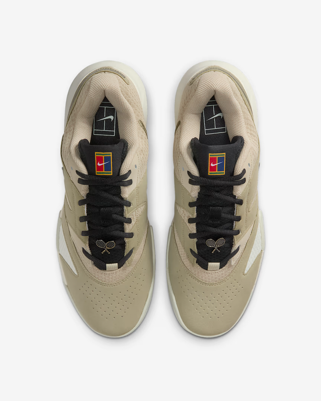 HV1474-200 NikeCourt Lite 4 Heritage Tennis Shoes Desert Khaki Neutral  (Men's)