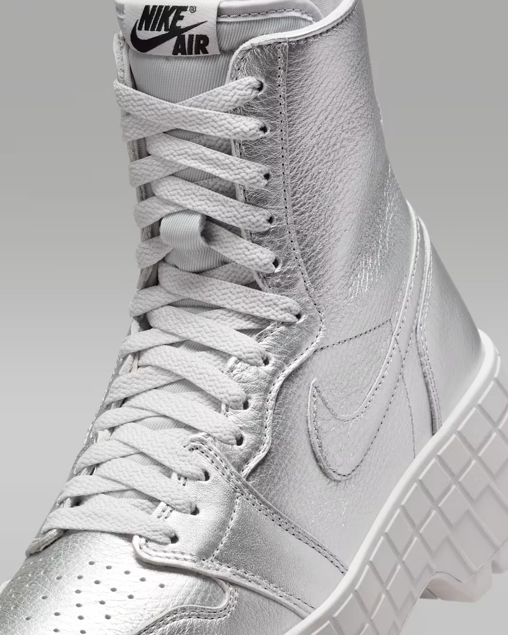 FJ5737-002 Nike Air Jordan 1 Brooklyn Metallic Silver (Women's)