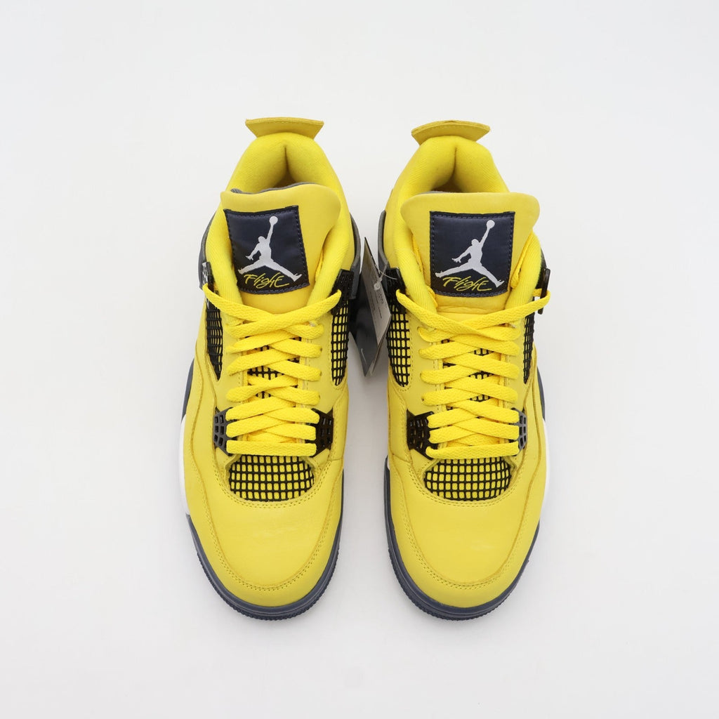 CT8527-700 Nike Air Jordan 4 Retro Lightning Thunder Tour Yellow Grey (Men's)