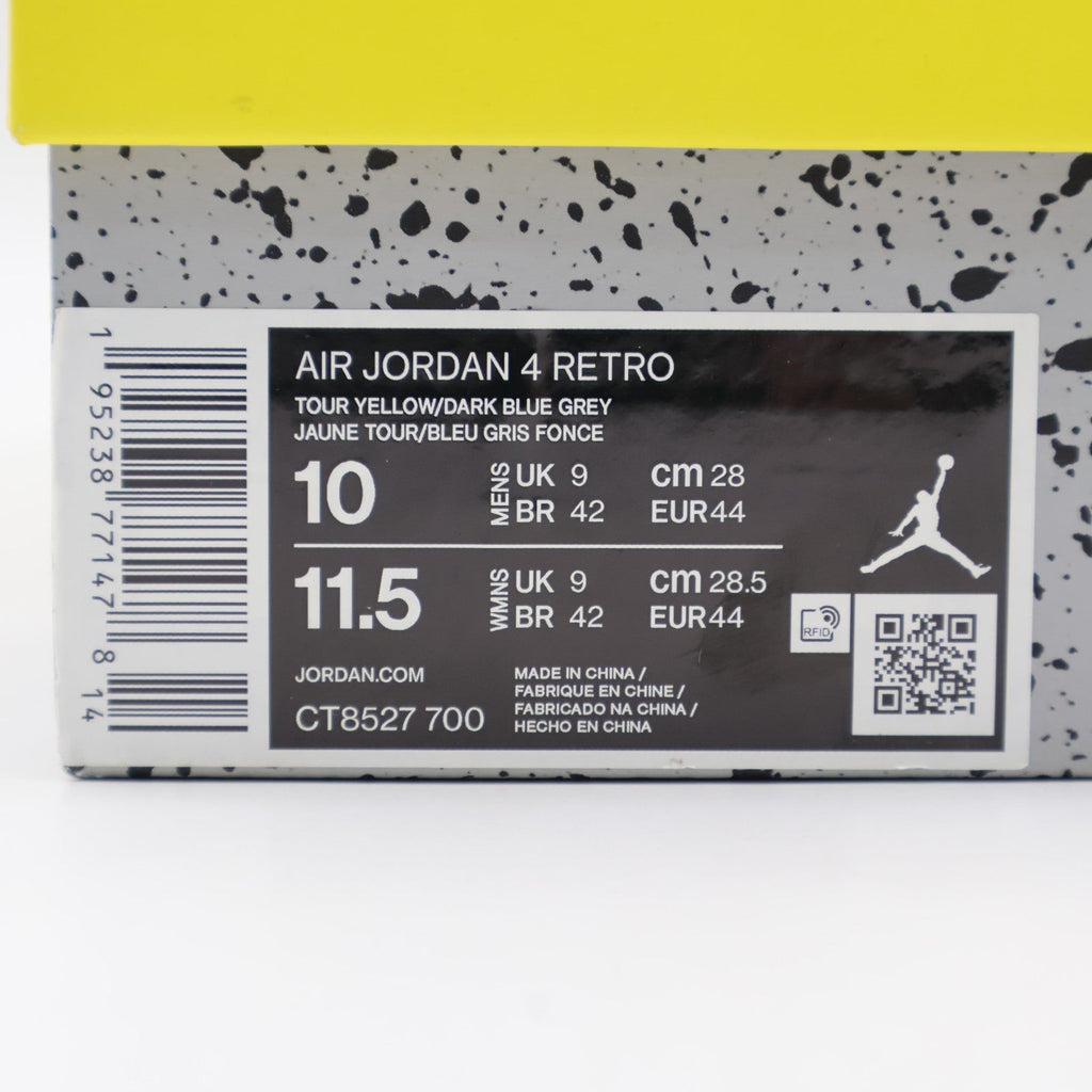 CT8527-700 Nike Air Jordan 4 Retro Lightning Thunder Tour Yellow Grey (Men's)