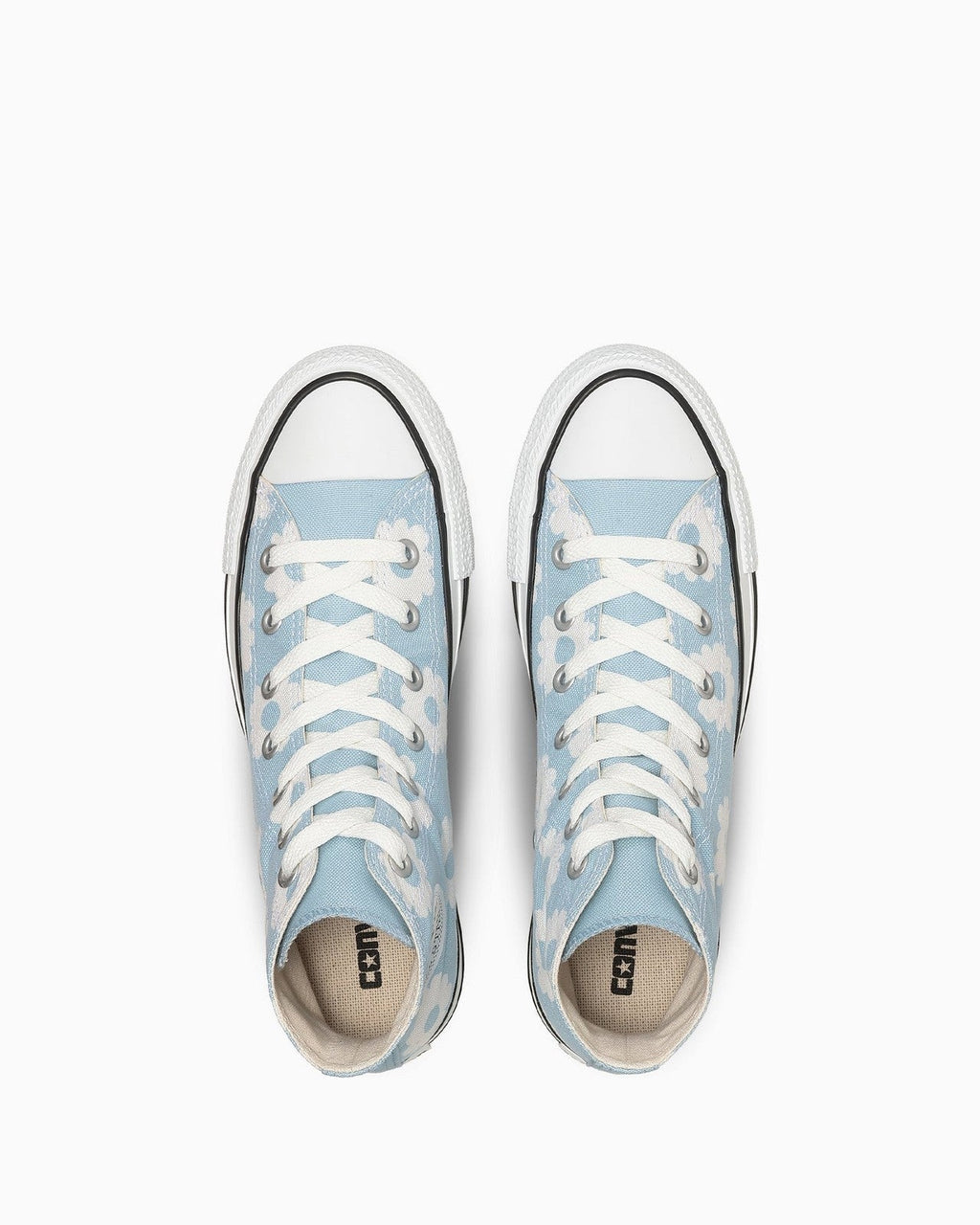 31318122 Converse All Star Flowerprint Hi Light BlueWhite (Women's)