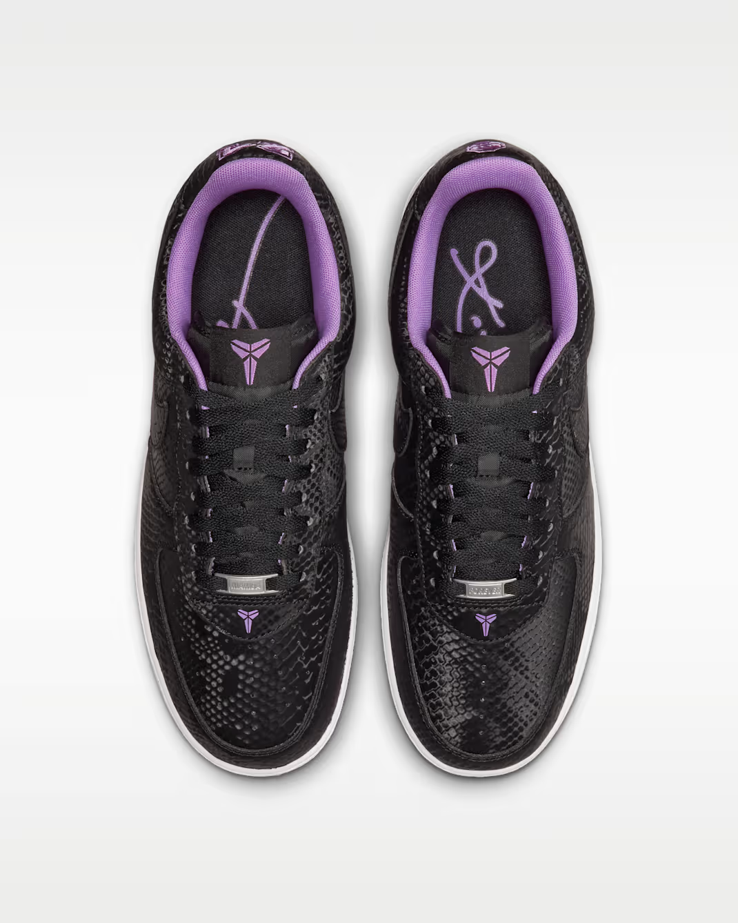 IB0018-007 Kobe Bryant Ã Nike Air Force 1 Low "Black/Purple Stardust" (Men's)