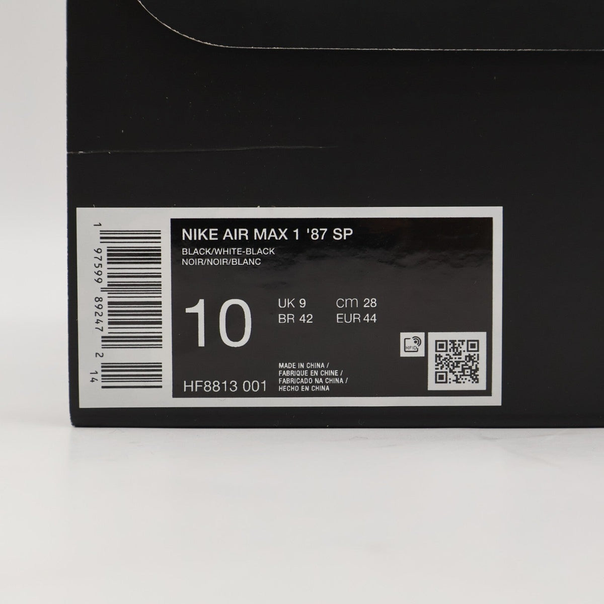 HF8813-001 Supreme Nike Air Max 1 '87 SP Black SS25 Week4 (Men's)