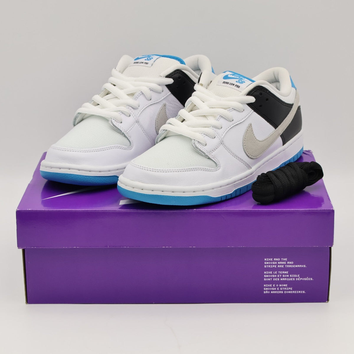 BQ6817-101 Nike SB Dunk Low Laser Blue White Black Grey