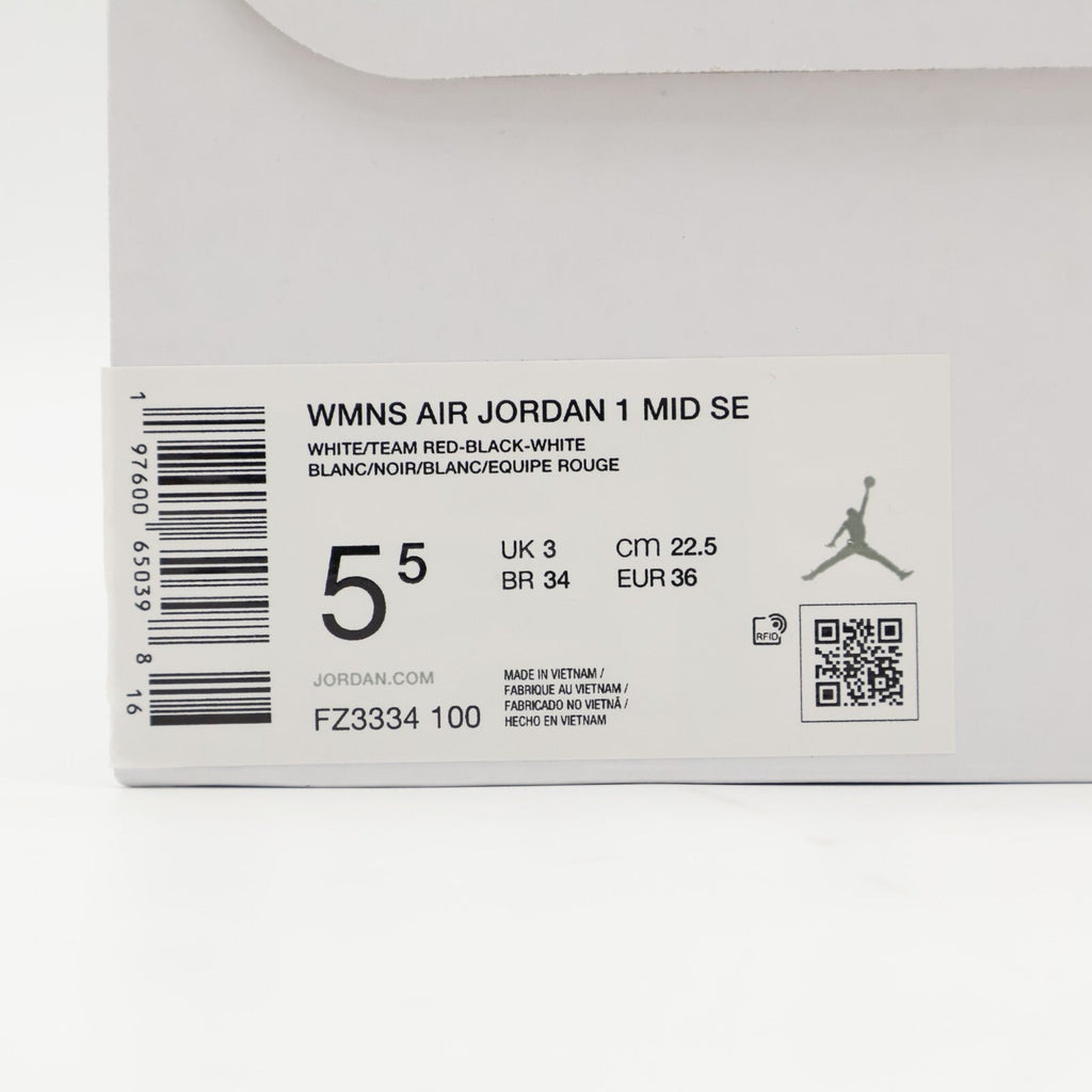 FZ3334-100 Nike Air Jordan 1 Mid Red Velvet (Women's)