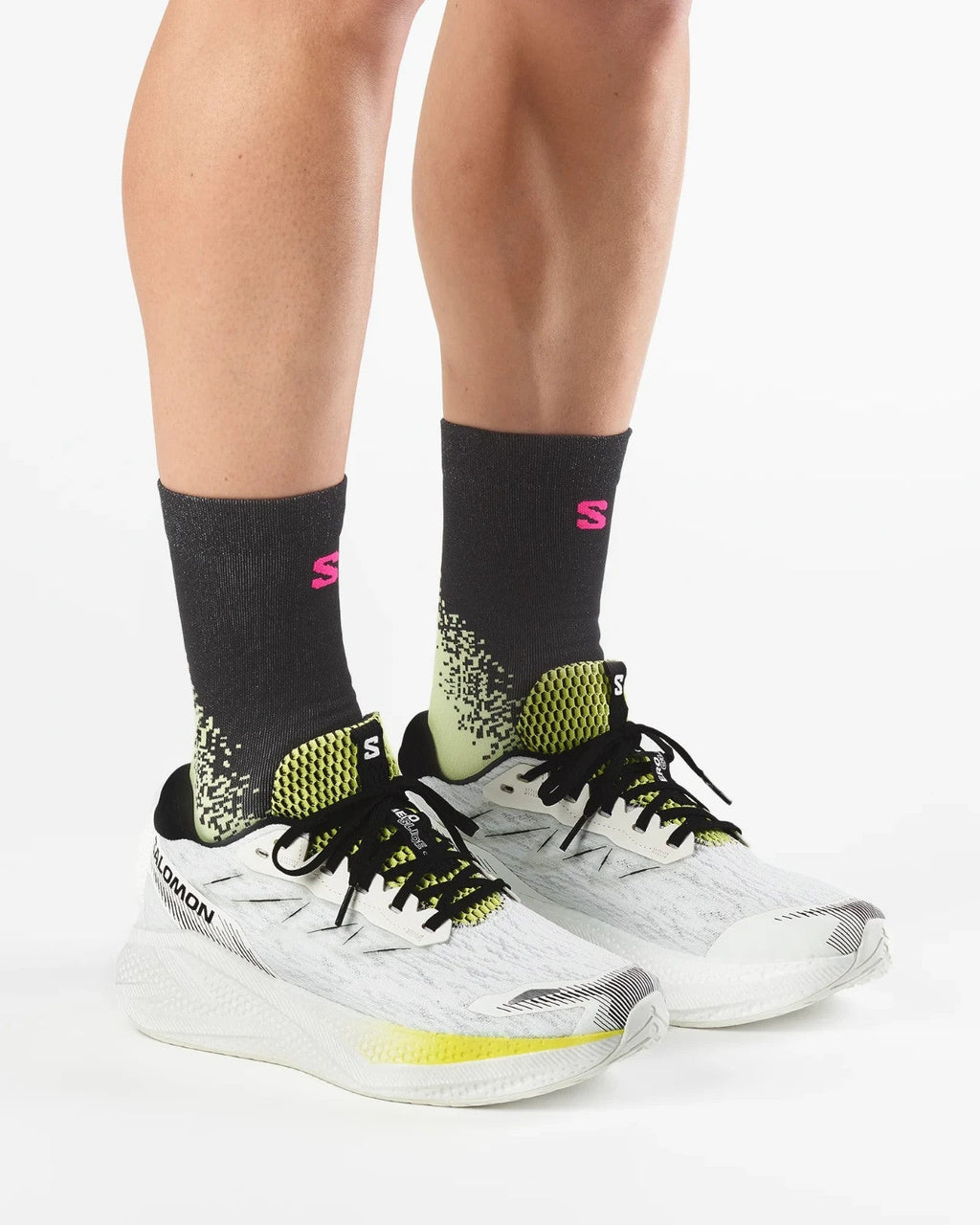 L45404100 Salomon Aero Glide 4 "White/Sunny Lime" (Men's)
