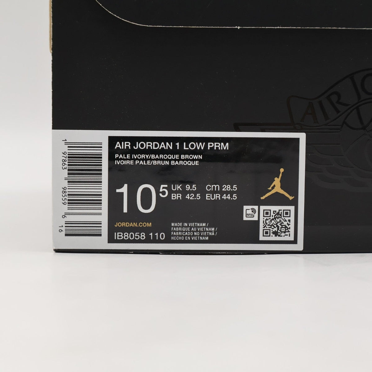 IB8058-110 Nike Air Jordan 1 Low PRM Pale Ivory (Men's)