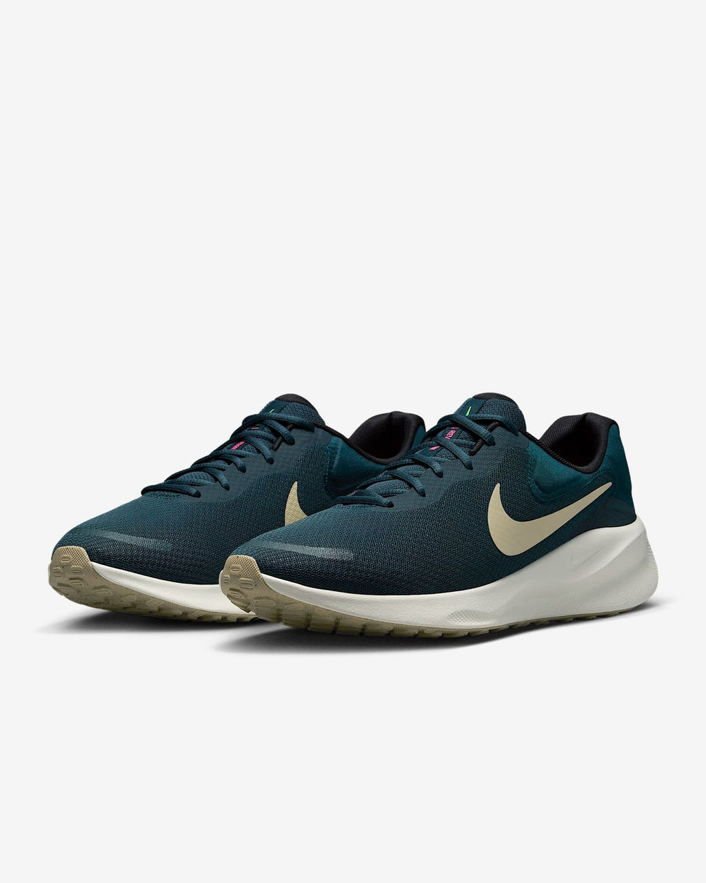 FB2207-407 Nike Revolution 7 Armory Navy Green Strike Hyper Pink Desert (Men's)