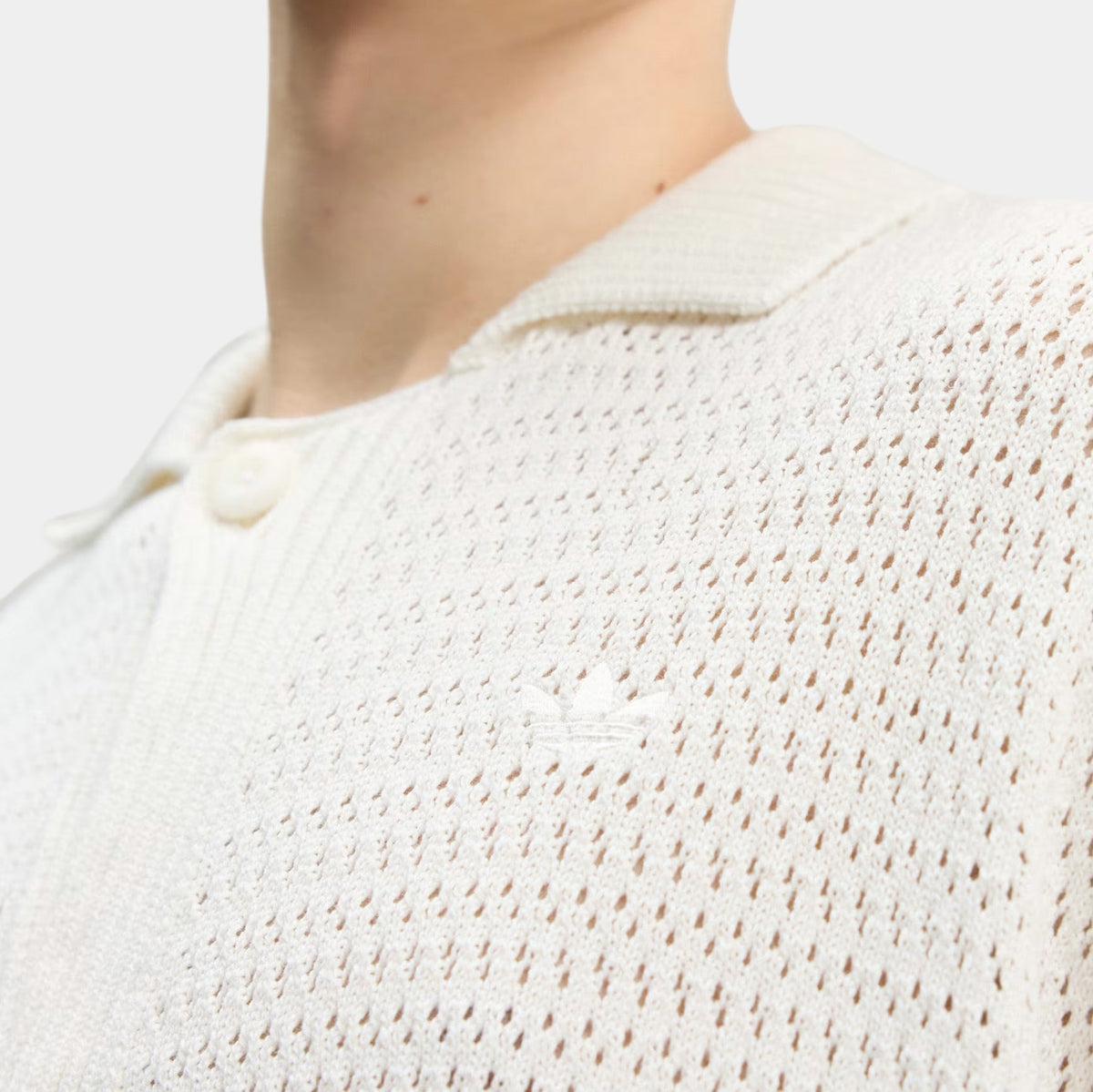 Crochet Mens Jersey (Cloud White)