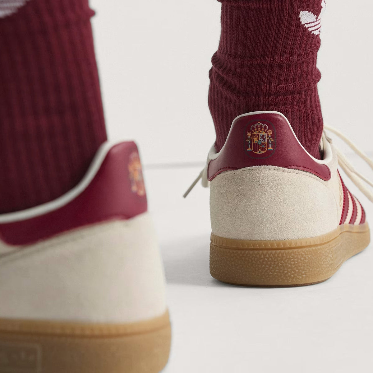 Spain Handball Spezial Mens Lifestyle Shoes (Off White/Noble Maroon)