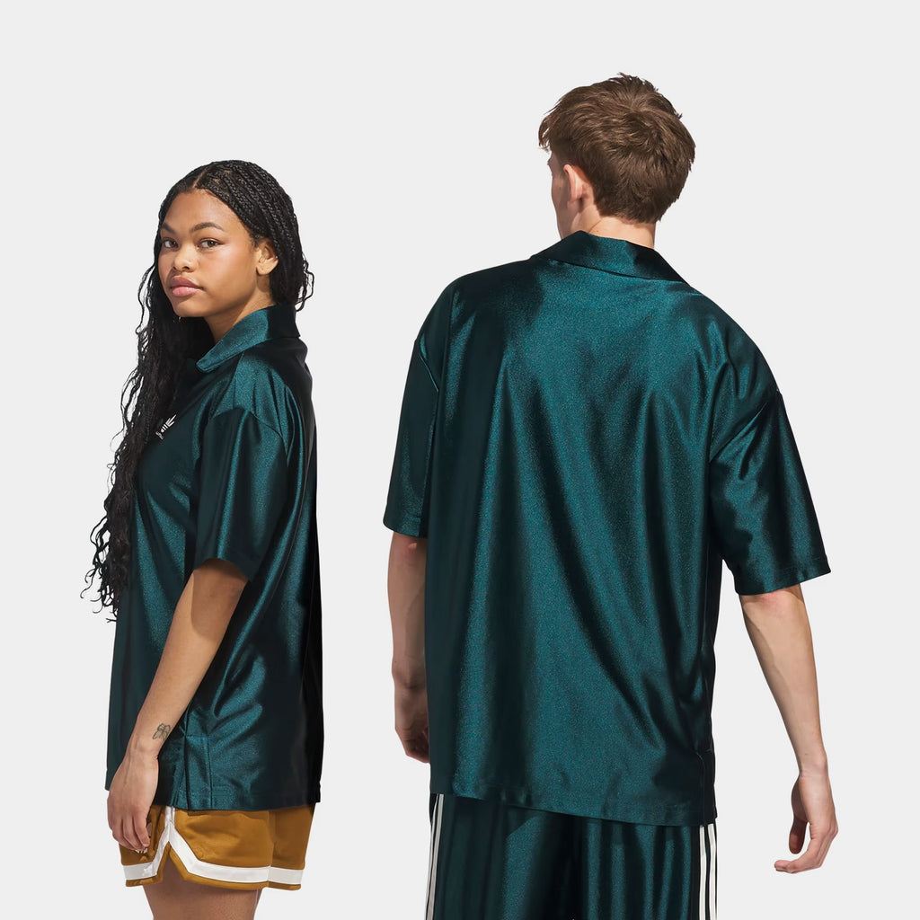 Summer Shooting Button Up Mens Short Sleeve Shirt (Aurora Ivy)