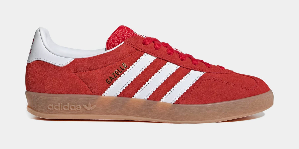 Gazelle Indoor Mens Lifestyle Shoes (Better Scarlet/Cloud White/Gum)