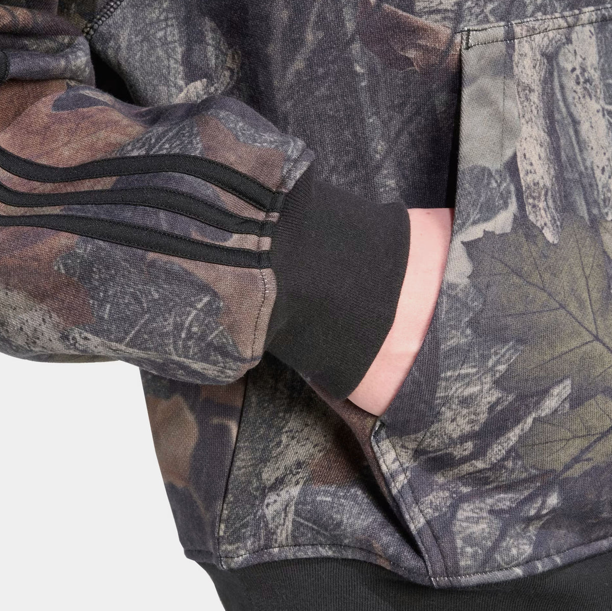 Camo Full Zip Mens Hoodie (Back)