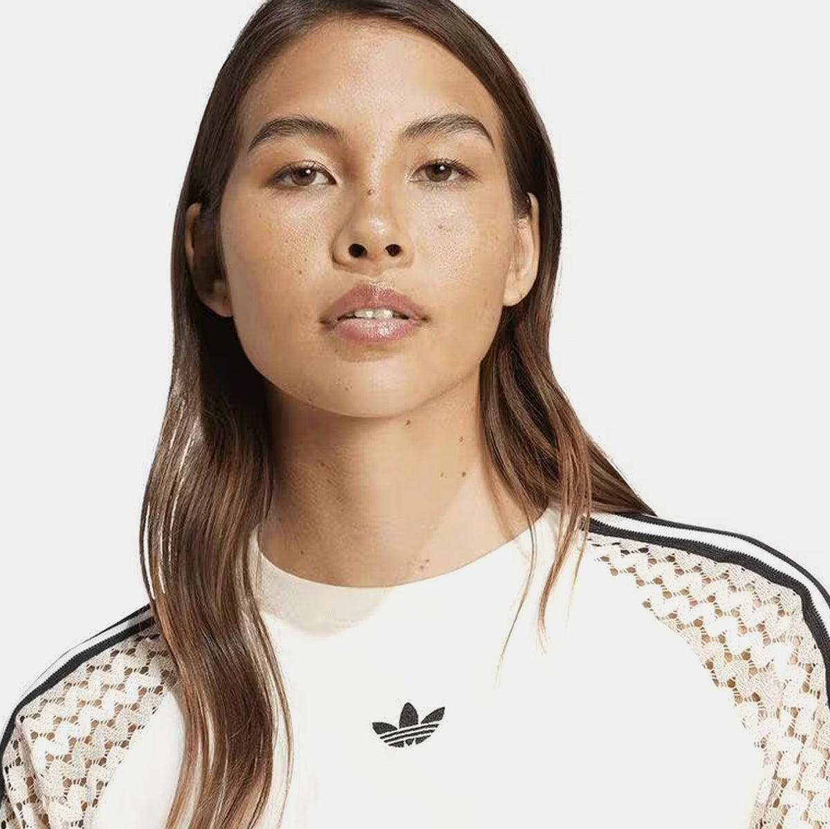Summer Glow Cali 3 Stripes Womens Short Sleeve Shirt (Wonder White)
