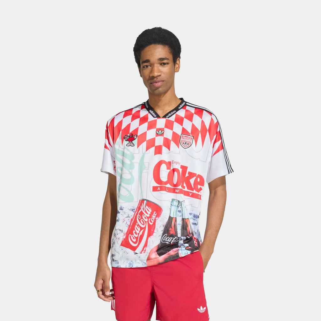 Coca Cola Classic Sport Mash Up Mens Jersey (White/Multicolor)