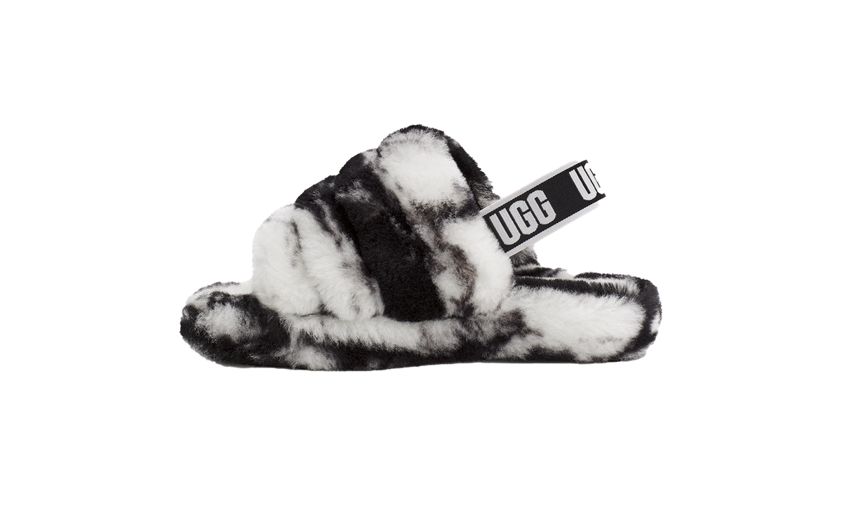 Kids FLUFF YEAH SLIDE "White" 1123636K BLK