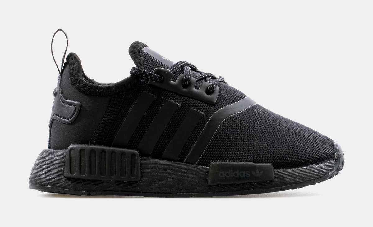 NMD R1 Infant Toddler Running Shoe (Black)