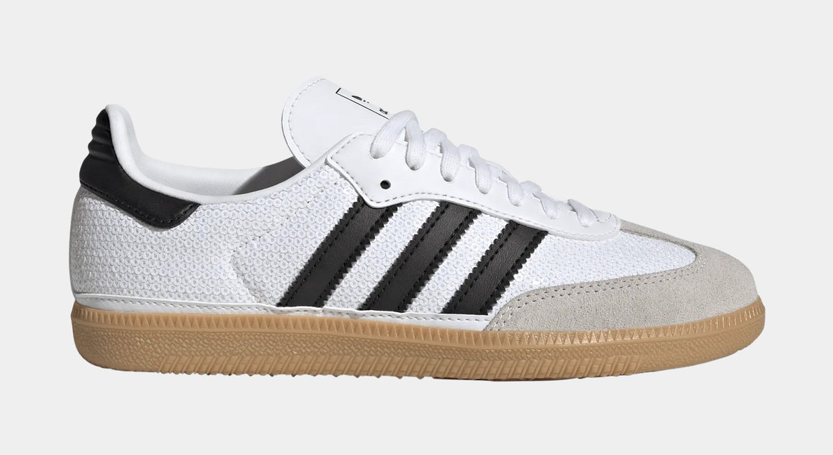 Samba OG Sequin Grade School Lifestyle Shoes (Cloud White/Core Black/Grey One)