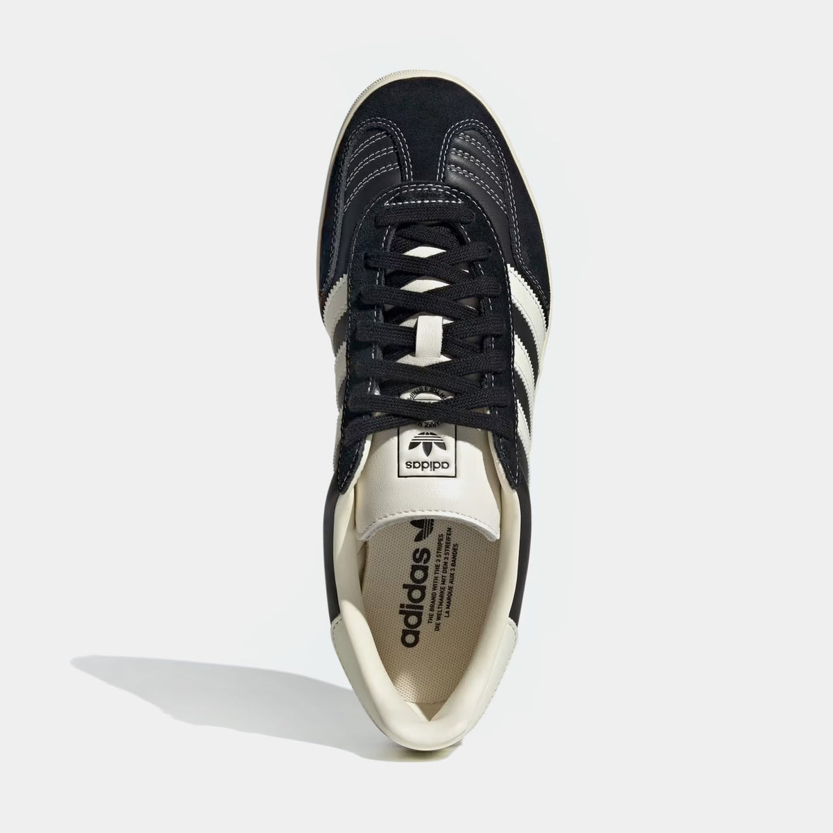 Gazelle Indoor Mens Lifestyle Shoes (Core Black/Cream White/Gold Metallic)