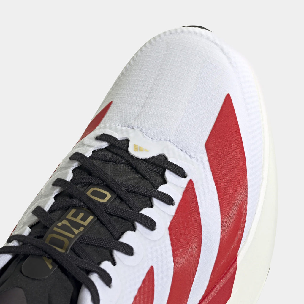 Adizero Evo SL Mens Running Shoes (Cloud White/Team Collegiate Red/Core Black)
