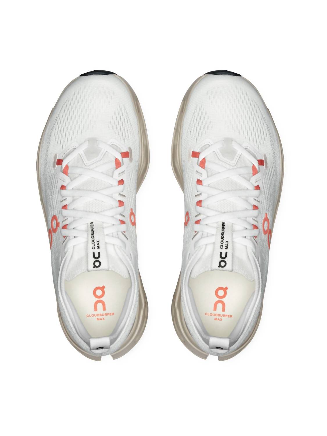 Women's Cloudsurfer Max Running Shoes In Ivory/salmon