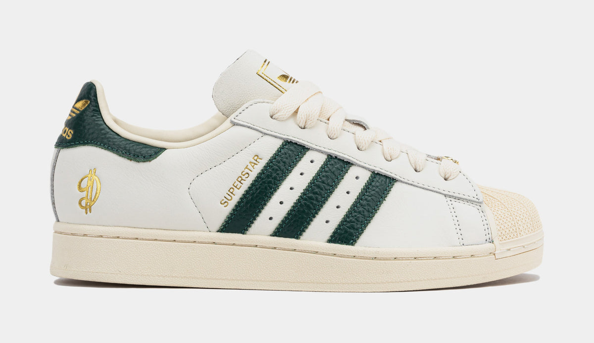 Shoe Palace x Adidas Superstar II Dame Time Mens Lifestyle Shoes (White/Green/Beige) Free Shipping