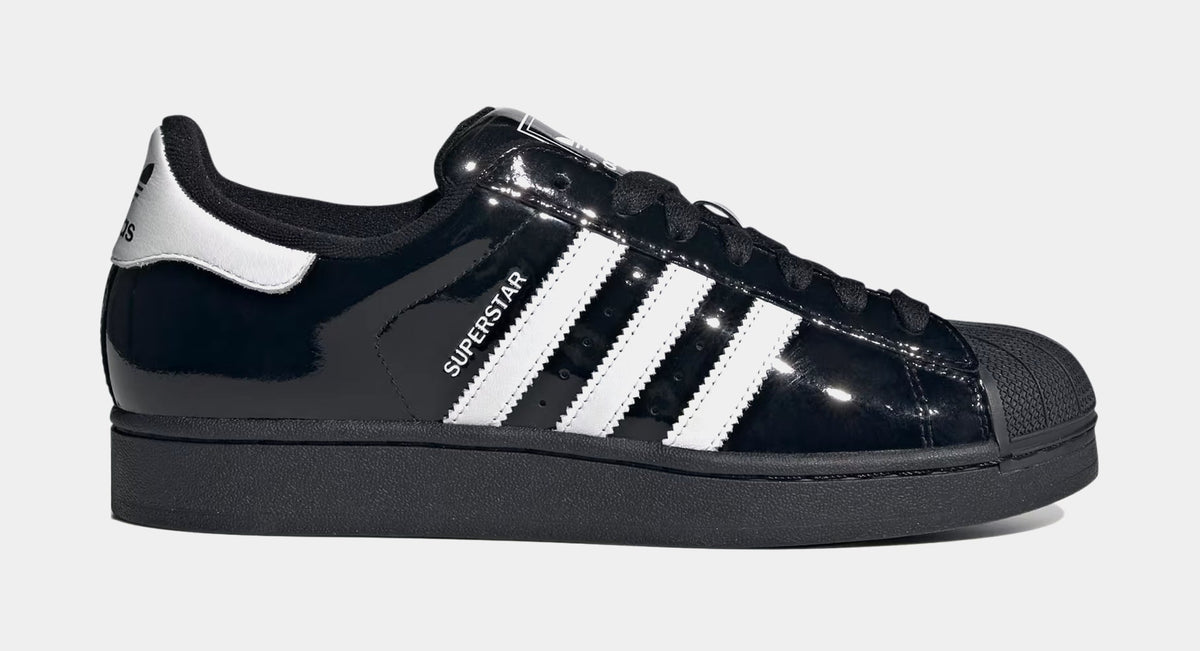 Superstar II Patent Leather Mens Lifestyle Shoes (Black/White/Black)