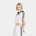 Adicolor Jacquard Crop Polo Womens Short Sleeve Shirt (White)