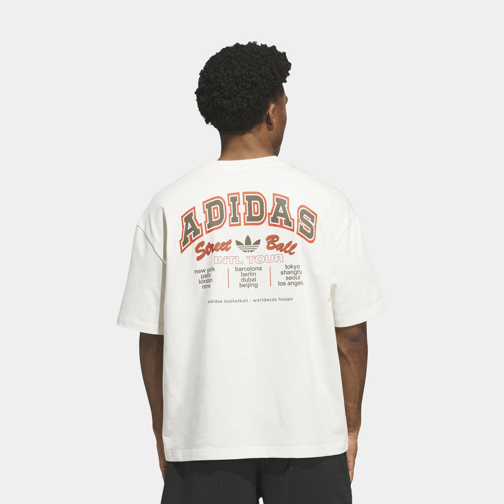 Originals World Tour Graphic Mens Short Sleeve Shirt (Cream White)