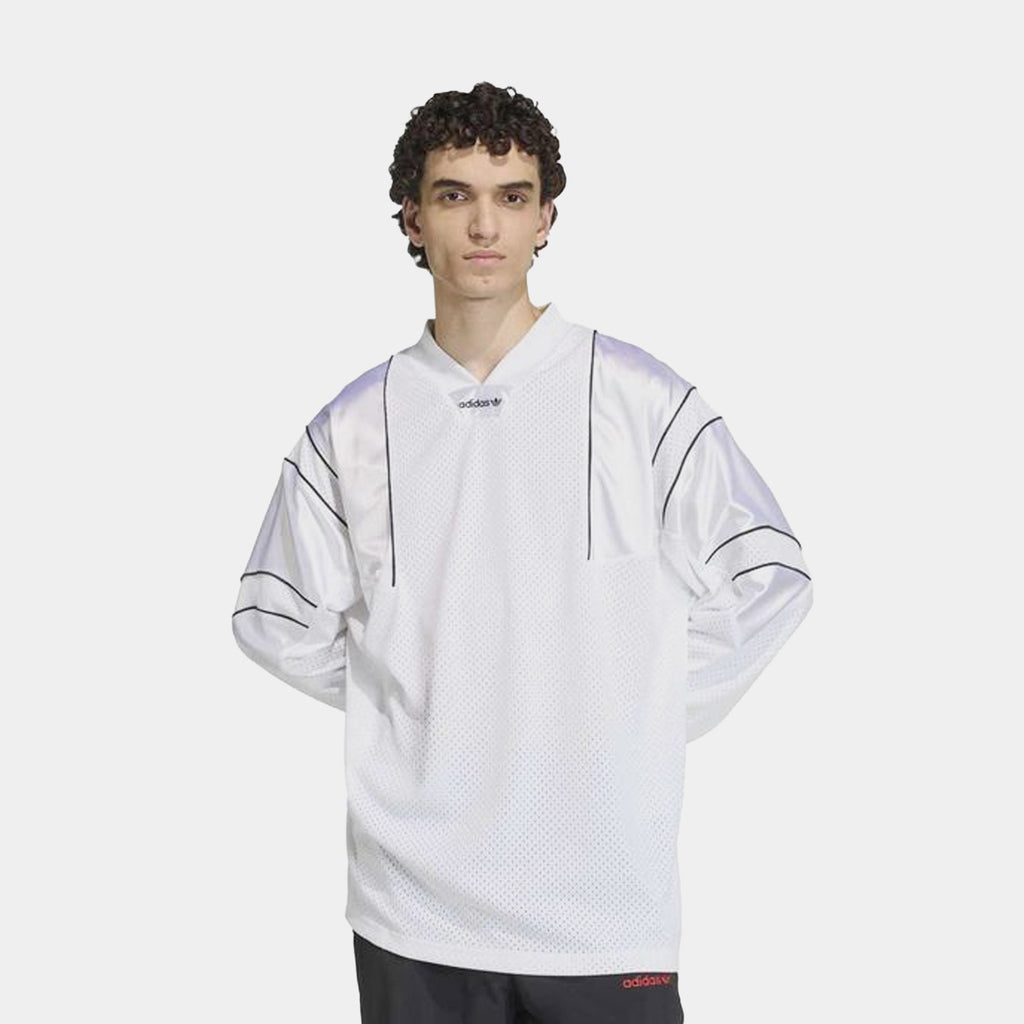 Long Sleeve Mens Jersey (White/Black)