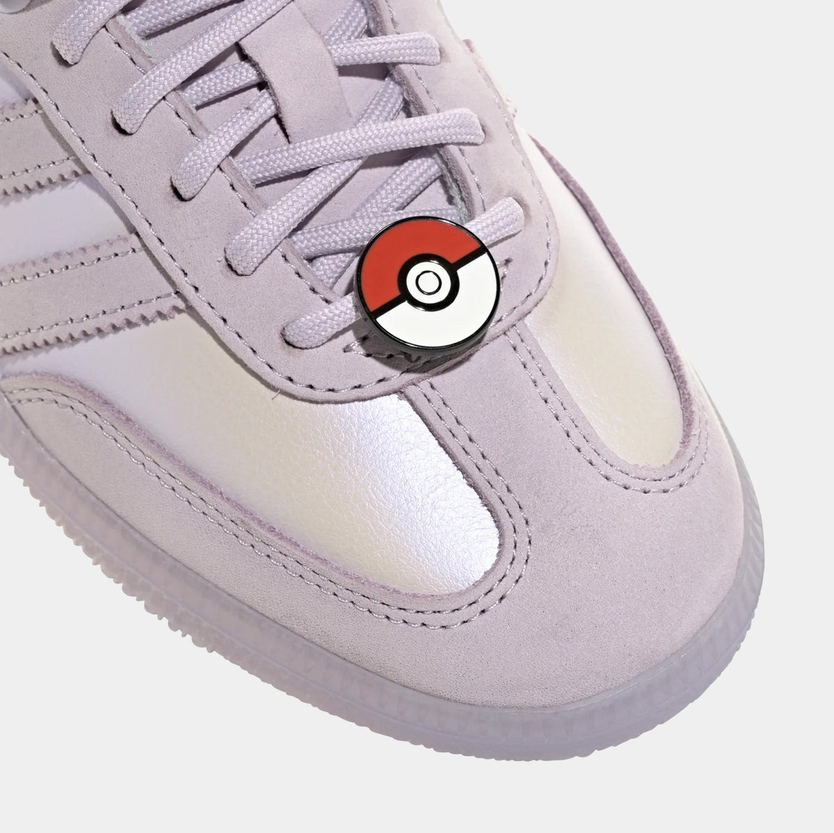 Pokemon x Adidas Samba OG Mewtwo Grade School Lifestyle Shoes (Ice Lavender/Ice Lavender/Violet Fusion)