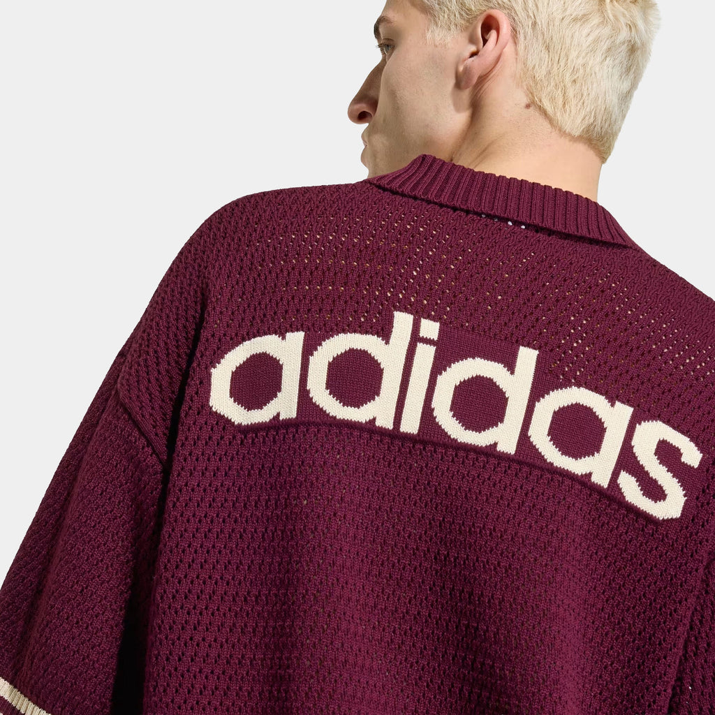 Crochet Mens Jersey (Maroon)