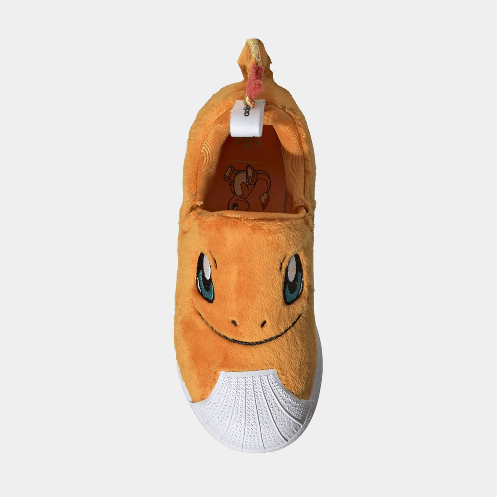Pokemon x Adidas Superstar Quick On Charmander Preschool Lifestyle Shoes (Orange/C;loud White/Equipment Green)