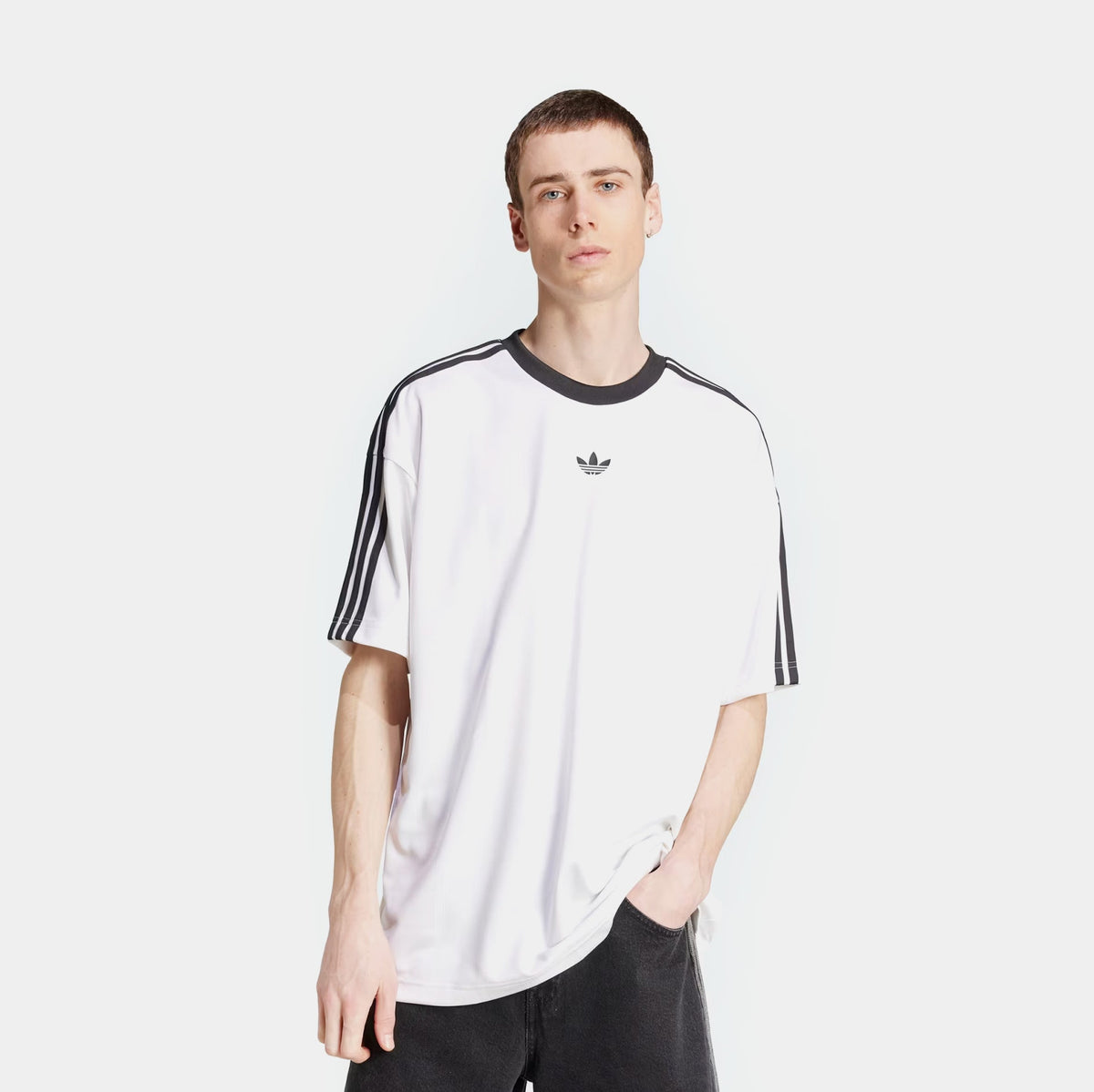 Adicolor Jacquard Mens Jersey (White/Black)