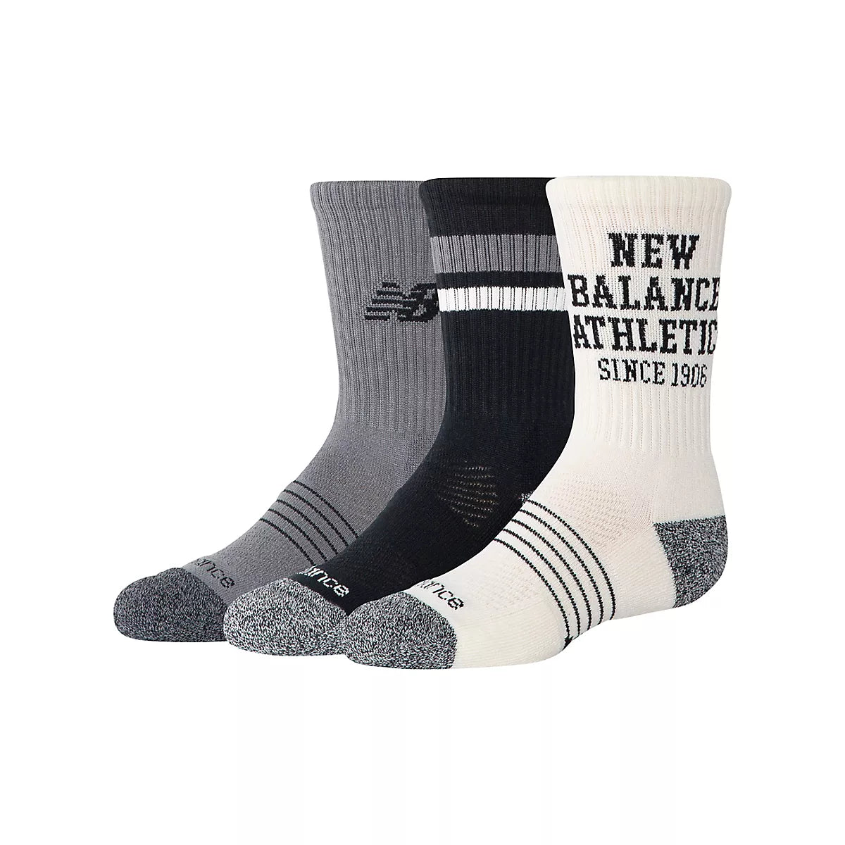 Kids' Youth Lifestyle Graphic Crew 3 Pack Socks 3 Pack