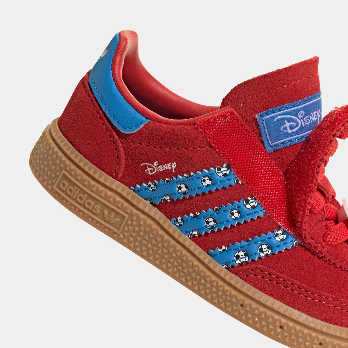 Disney Handball Spezial Comfort Closure Elastic Lace Infant Toddler Lifestyle Shoes (Red/Lucid Ray Blue/Gum)