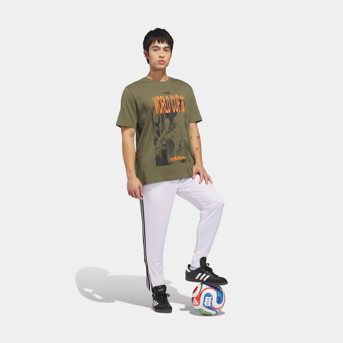 FIFA World Cup '26 Tour Graphic Mens Short Sleeve Shirt (Olive Strata)