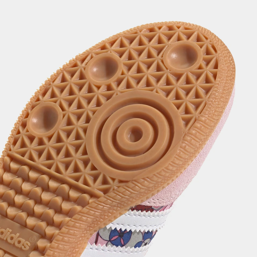 Liberty London Samba OG Comfort Closure Elastic Lace Preschool Lifestyle Shoes (Clear Pink/Cloud White/Gum)