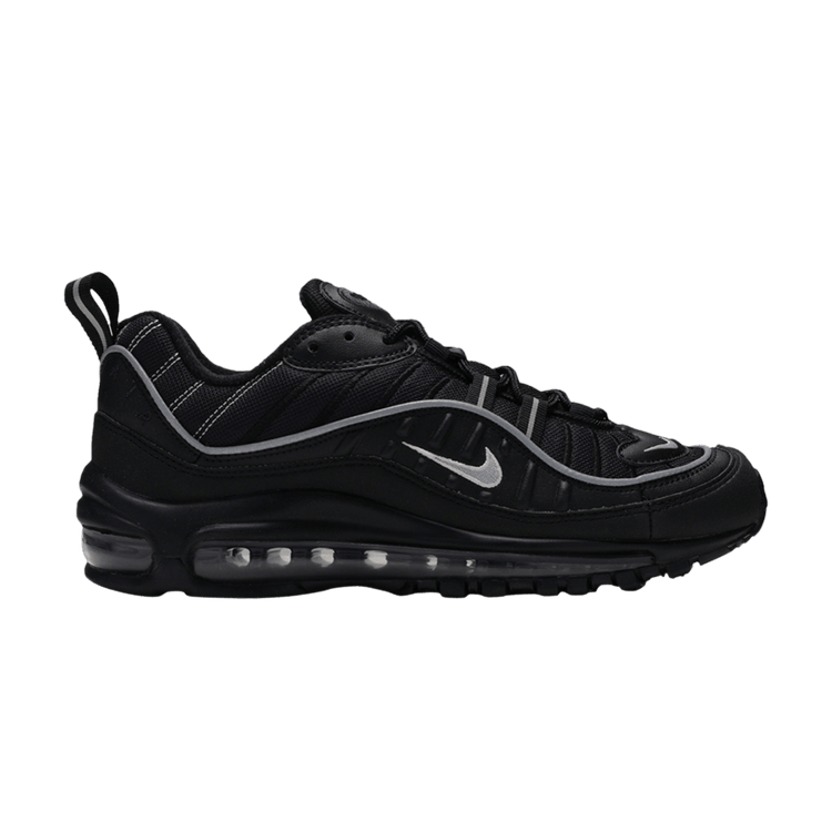 Nike Air Max 98 GS 'Black Metallic Silver'