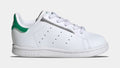 Stan Smith Comfort Closure Elastic Lace Infant Toddler Lifestyle Shoes (Cloud White/Cloud White/Green)