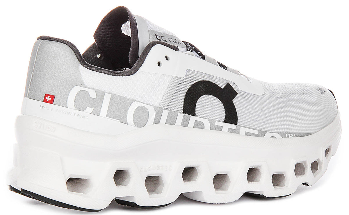 On Running Cloudmonster In White Black For Women