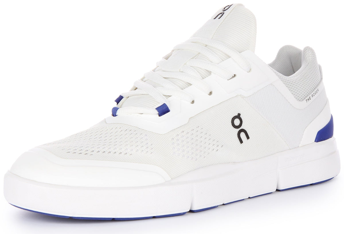 On Running The Roger Spin In White Blue For Men