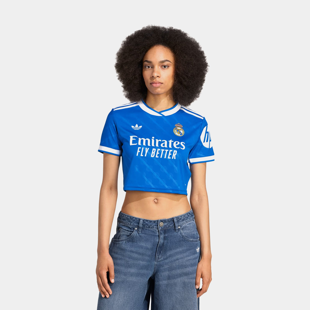Real Madrid Cropped Womens Jersey (Blue Bird)