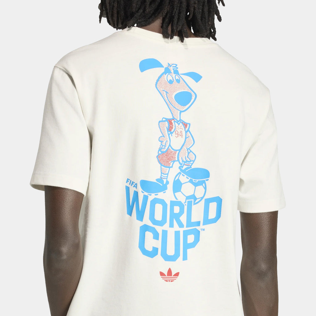 FIFA World Cup 26 Striker Mascot Mens Short Sleeve Shirt (Cloud White)
