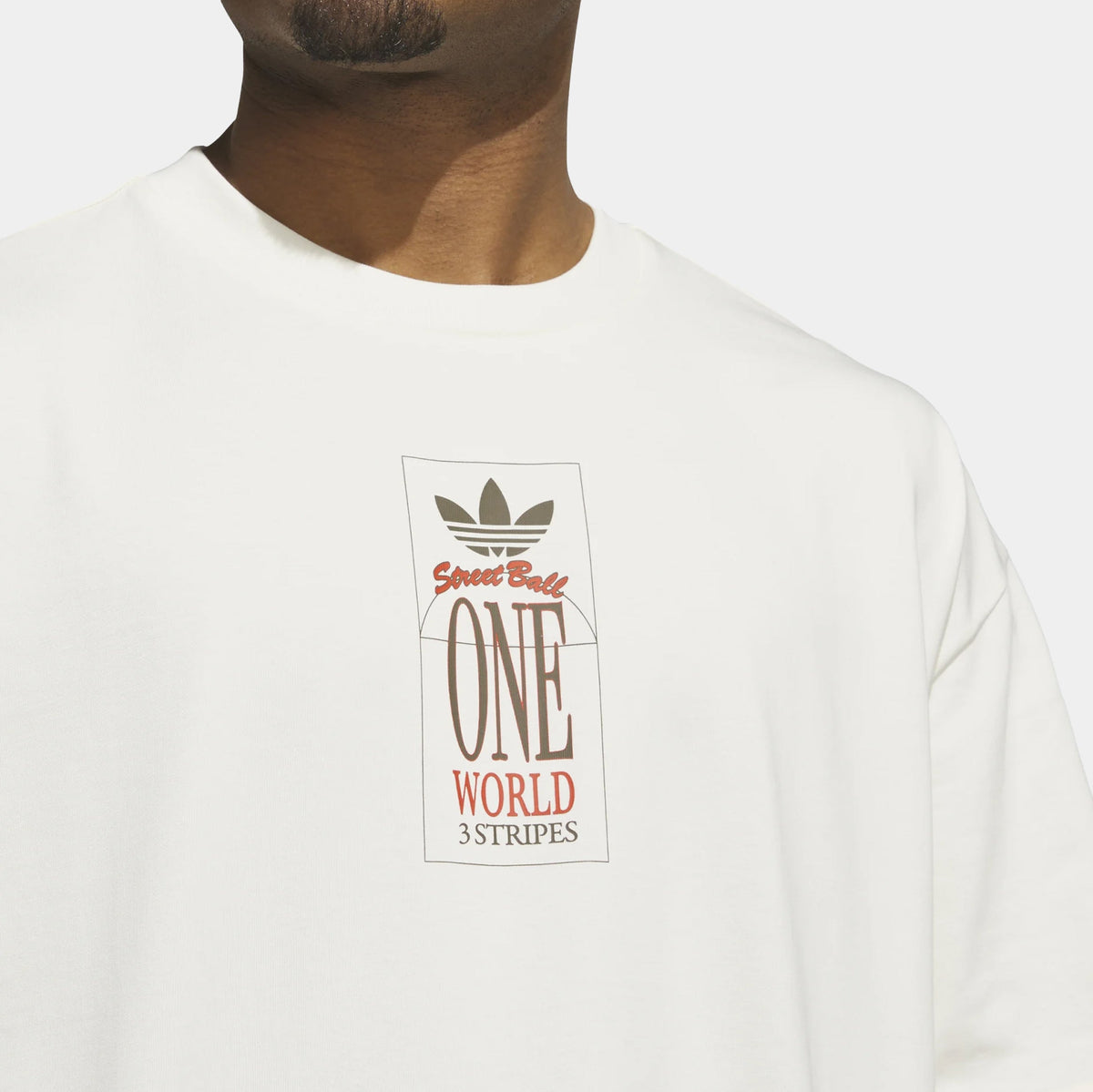 Originals World Tour Graphic Mens Short Sleeve Shirt (Cream White)