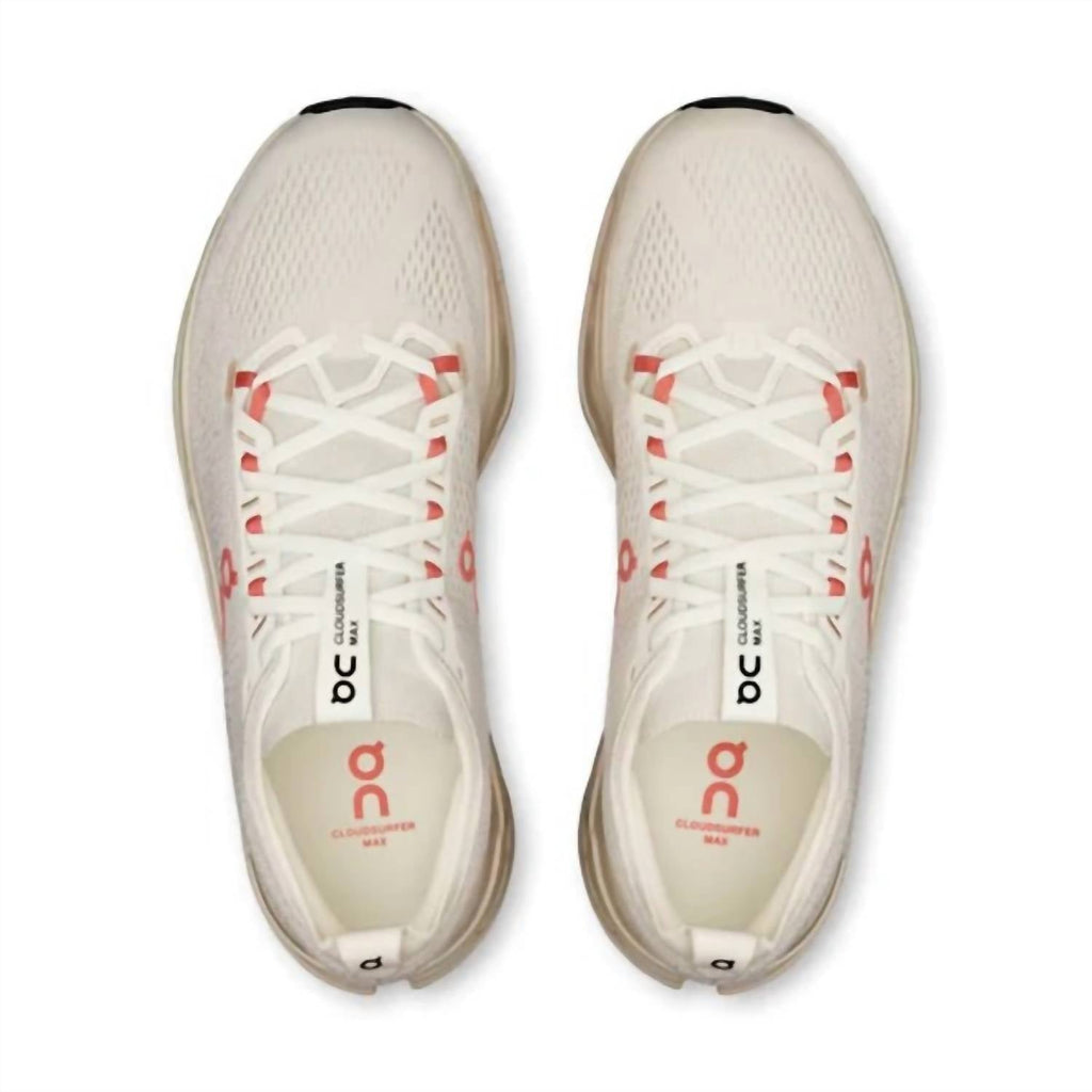 Women's Cloudsurfer Max Running Shoe In Ivory | Salmon
