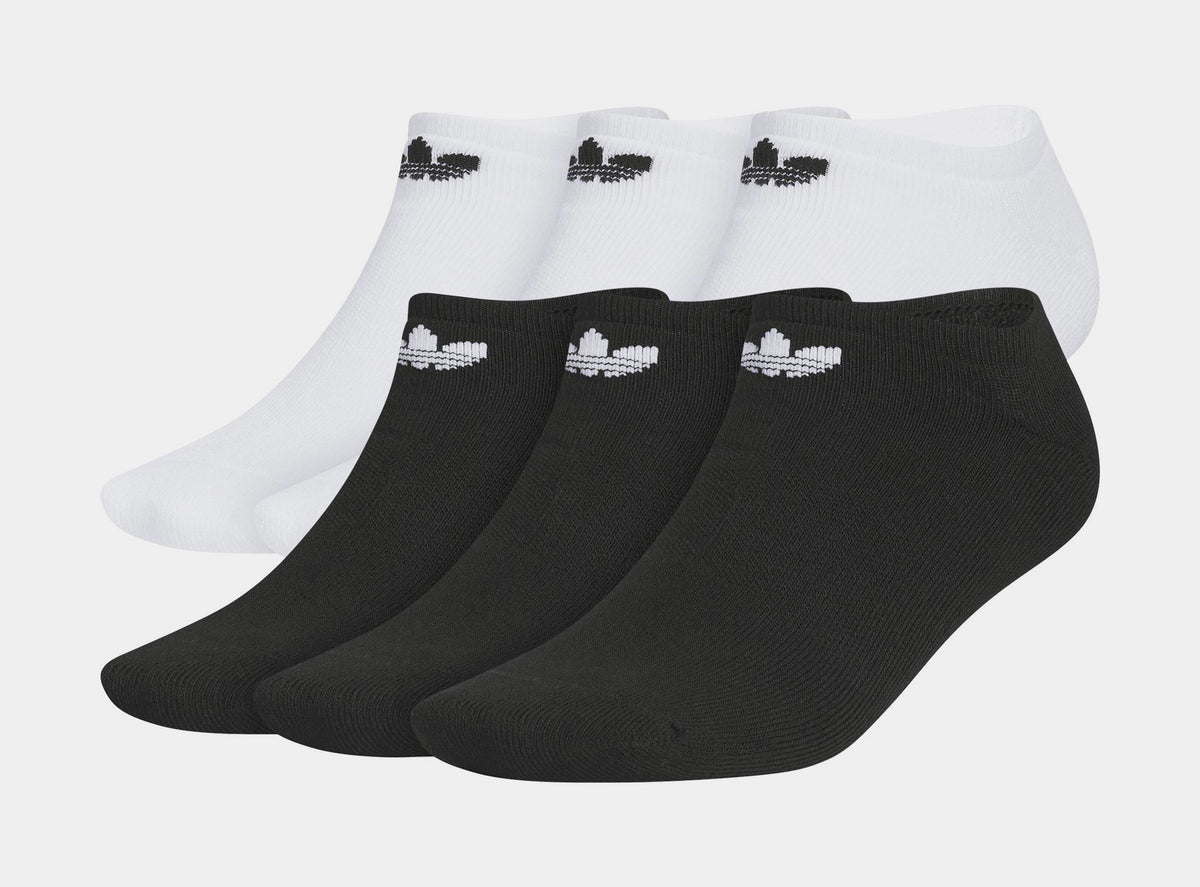 Originals Trefoil 2.0 6pack No Show Mens Socks (Black/White)
